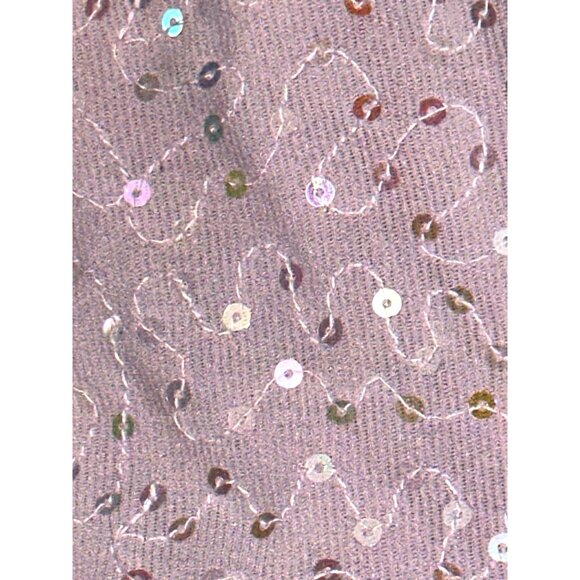 Ann Taylor Petite Medium Sheer Lilac Sequin Tank Top Sleeveless Scoop Neck Light - Picture 9 of 11